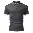 thumbnail image 3 of Sngxgn Shirts for Men - Fit Short-Sleeve Polo, Athletic Casual Collared T-Shirt(Dark Gray,M), 3 of 3