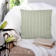 thumbnail image 3 of 18x18 Pillow Covers Set of 2, Sage Green Geometric Throw Pillow Covers Decorative Couch Cushion Case, Minimalism Solid Color Striped Lines Microfiber Square Pillowcases for Bedroom Car Living Room, 3 of 7