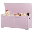 thumbnail image 2 of ZENY Storage Chest Spacious Portable MDF Frame Toys Storage Bench with Side Handles, Pink, 2 of 10