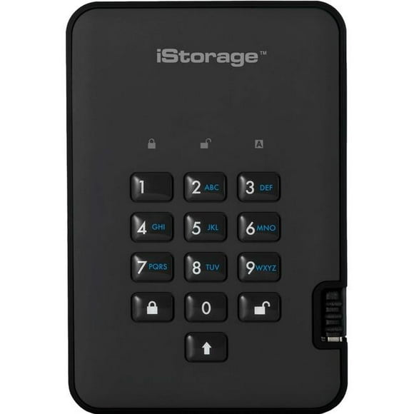 Istorage IS-DA2-256-SSD-2000B DiskAshur2 2 TB Solid State Drive - External - TAA Compliant - USB 3.1 - 294 MB-s Maximum Read Transfer Rate - 256-bit AES Encryption Standard, Black