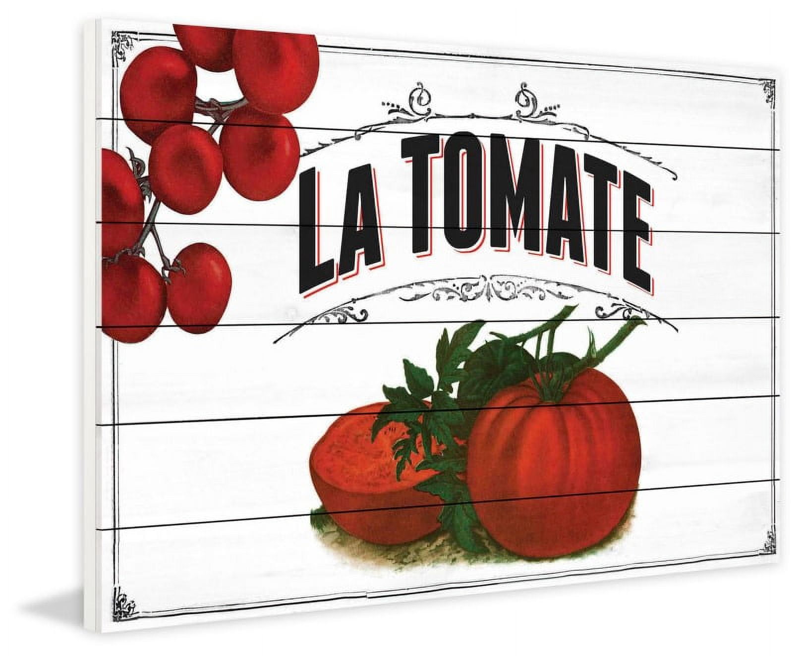 Marmont Hill "French Produce Tomato" Painting Print on White Wood