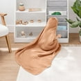 thumbnail image 3 of Comfy Cubs Hooded Baby Towels 2-Pack, Large 32" x 32" - 6 Layer, 100% Muslin Cotton, Caramel, 3 of 6