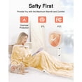 thumbnail image 6 of Ocuuziisu Wearable Heated Throw Blanket with Pockets, 50" x 70" Flannel and Sherpa Electric Wrap Poncho Shawl, 4-Hour Auto Shut Off, Machine Washable, Beige, 6 of 9