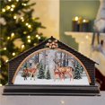 thumbnail image 2 of Bearachild Escena de casa de nieve LED de Navidad, paisaje, cabina luminosa, figuritas, muebles, pueblo brillante, pasillo, Patio, chimenea, Kits de decoración para fiestas No. 4, 2 of 6