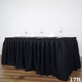 thumbnail image 2 of BalsaCircle 17 feet x 29" Polyester Banquet Table Skirt Black, 2 of 6