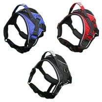 Durable Heavy Duty Padded No-Pull Dog Harness Handle Reflective Blue Sz XX-Large (chest 36" - 46")