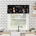 thumbnail image 4 of Coffee Theme Valance Kitchen Curtains 54x18Inch,Window Rod Pocket Rustic Cafe Beans Vintage Drink Black Modern Short Bedroom Window Drapes Funny Quote Printed Living Room, 4 of 5