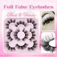 thumbnail image 2 of Half Lashes Natural Look Wispy False Eyelashes Mink 3/4 Corner Lashes Clear Band Fake  7 Pairs Multipack by Eefofnn, 2 of 14