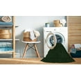 thumbnail image 2 of Ahgly Company Machine Washable Indoor Square Transitional Deep Emerald Green Area Rugs, 5' Square, 2 of 7