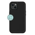 onn. Rugged Phone Case with Holster for iPhone 14 / iPhone 13 Black
