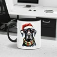 thumbnail image 3 of Hello Winter Great Dane Frosty Morning Walk Welcome Snowy Christmas 11oz Accent Two-tone Mug Danes Dog Lover Gifts Coffee Tea Cup - 02018, 3 of 5