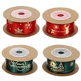 thumbnail image 1 of 4 rollos de cintas navideñas para envolver regalos y decorar (rojo y verde), 1 of 7