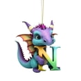 thumbnail image 2 of English 26 Letters Flying Baby Small Pendant Flat Acrylic Car Pendant Home Decoration Pendant, 2 of 2