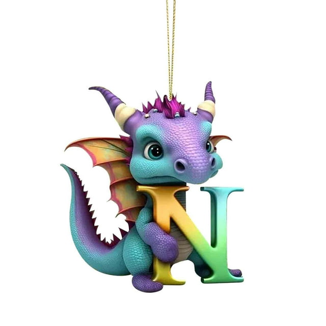 English 26 Letters Flying Baby Small Pendant Flat Acrylic Car Pendant Home Decoration Pendant