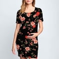 thumbnail image 2 of Taqqpue Women Maternity Dress Bodycon Mini Short Sleeve Crew Neck Printed Cocktail Pregnancy Maternity Clothes Dresses Baby Shower Daily Wear, 2 of 6