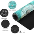 thumbnail image 3 of Teal Turquoise Wood Dandelion Desk Mat, Desk Accessory, Cute Workspace, Trendy Workspace, Trendy, 35.4x15.7in Large Gaming Mouse Pad, Cute Desk Topper, Pretty Desk Pad, 3 of 5