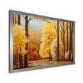thumbnail image 2 of Designart 'Orange Autumn Trees At Sunrise' Farmhouse Framed Art Print, 2 of 4