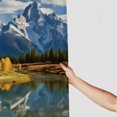 thumbnail image 3 of Shiartex Mountain Range Lake Trees Printed Shower Curtain with Hooks 100% Polyester Chic Modern Bathroom Decor 69x72, 3 of 7