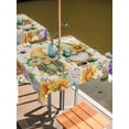 thumbnail image 2 of Square Outdoor Tablecloth with Umbrella Hole Sunflowers Outside Table Cloth Waterproof Patio Table Cover Spring Gnomes Hydrangea Daisy Botanical Beige Zipper Tablecloths for Picnic Camping 54x54 Inch, 2 of 8