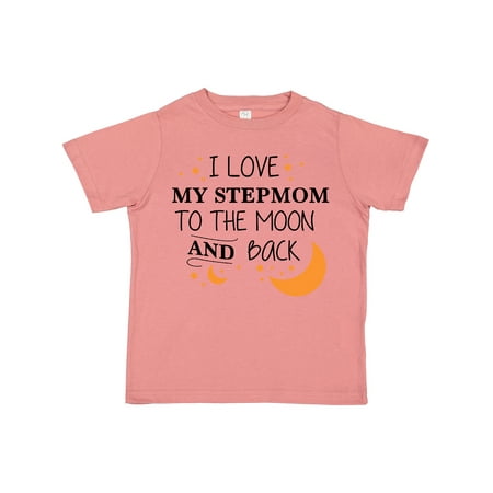 

Inktastic I Love My Stepmom to the Moon and Back Gift Toddler Boy or Toddler Girl T-Shirt