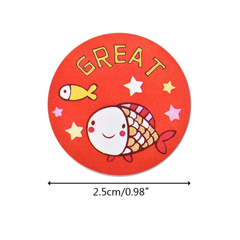 500Pcs/Roll Cartoon Cute Reward Stickers for Students Motivation  Encouragement 