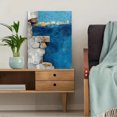 thumbnail image 5 of Pure Blue Textured Minimalist Canvas Art, Modernist Abstract Solid Color Home Wall Decor, 5 of 8