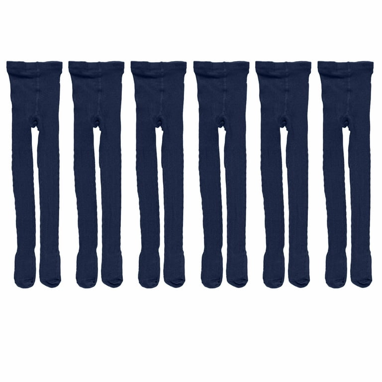 6 Pack Girls Stockings Footed Tights Toddler Ballet Dance Pantyhose Uniform Navy Walmart