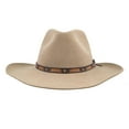 thumbnail image 3 of Stetson Men's Hutchins 3X Wool Felt Cowboy Hat (Stone, 7 3/8), 3 of 5