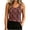 Brown, variant on Tnhcen Women's Fleece Lined Tank Top Floral Print Thermal Underwear Sleeveless Round Neck Seamless Brushed Pajamas Warm Winter Base Layer Top M-2XL