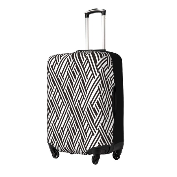 Balery Black White Stripes Funda de equipaje, fundas para maletas, elástica, lavable, protector de maletas, compatible con maletas de 18 a 32 pulgadas-Large