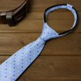 thumbnail image 4 of Spring Notion Boys' Pre-tied Woven Zipper Tie X-Small Light Blue Dotted, 4 of 4