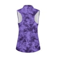 thumbnail image 2 of Whosucclay Purple High-End Damask Pattern Golf Shirt for Women Breathable Half Zip Neck Stretchy Womens Golf Shirt XS - 2XL, 2 of 7