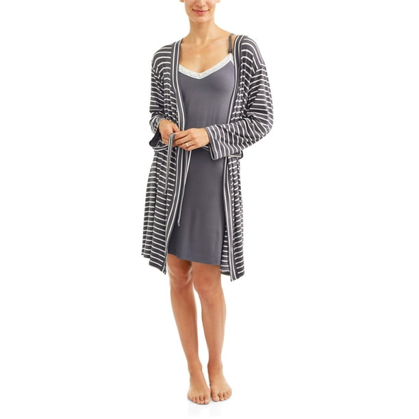plus size nursing gown and robe set