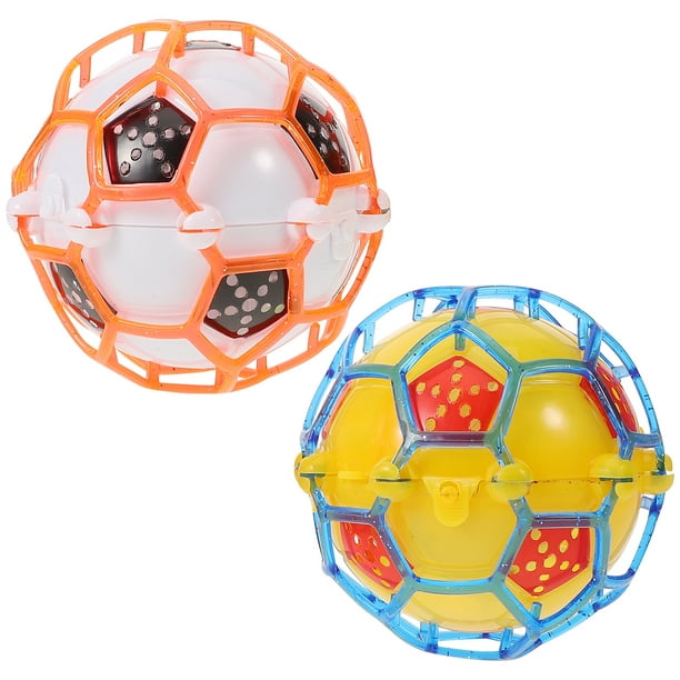 2 piezas de juguete de fútbol de salto luminoso de 2 piezas para niños sin batería
