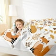 thumbnail image 4 of jejeloiu Cute Fox Full Size Comforter Sets,Kawaii Cartoon Animal Bedding Comforter Set,White Orange Bedding Sets For Men Women,Microfiber Bedroom Decor Reversible,3-Piece, 4 of 8