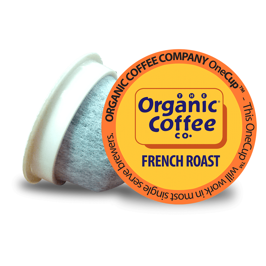 Organic Coffee Company Onecups - French Roast - Case Of 6 - 4.65 Oz