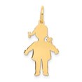 thumbnail image 1 of 14K Yellow Gold Plain Polished Small Girl Charm, 1 of 2