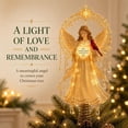thumbnail image 6 of Memorial Angel Cardinal Enchanted Moonlight Tree Topper, Christmas Tree Topper Golden Crescent Glow, Dangling Snowflake Charm, Lighted Festive Ornament, Magical Holiday Centerpiece, 6 of 8