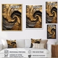thumbnail image 4 of Designart "Timeless Turn In Gold And Black IV" Abstract Spirals Floater Framed Canvas Wall Art, 4 of 5