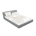 thumbnail image 2 of Ambesonne Flower Fitted Sheet & Pillow Sham Set, Natural Botanic Plants, Queen, White and Brown, 2 of 2