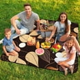 thumbnail image 7 of Colorful Floral Bohemia Waterproof Picnic Blanket with Foldable Zipper, Suitable for Outdoor Use, Suitable for Travel, Camping, Beaches, Parks, Grasslands, Picnic Blanket Accessories, 7 of 7