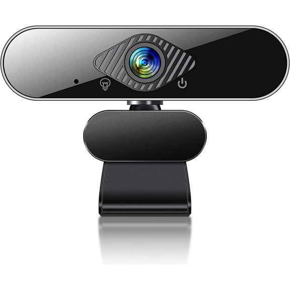 Webcam, 1080P Pro HD Webcam with Stereo Microphone, Plug and Play Webcam with Wide Angles View for Conferencing, Live Streaming, Recording, Compatible with PC/Laptop/Tablet