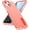 Clear/Orange, variant on MYKOMI for iPhone 14/13 Case with Stand, Heavy Duty Protection, Shockproof, Anti-Scratch, Slim, Lightweight, Sturdy Case Hard Cover
