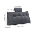 thumbnail image 2 of Eurhowing Twin Wedge Pillow for Bed, Triangular Headboard Pillow with 1 Roll Pillows, Reading Pillows Backrest Wedge Pillow (Gray, 40”x20”x8”), 2 of 11