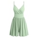 thumbnail image 1 of Karight Summer Casual Sleeveless Romper for Womens Trendy Ribbed Knit V Neck Short Jumpsuit Wide Leg Overalls with Pocket, 1 of 3