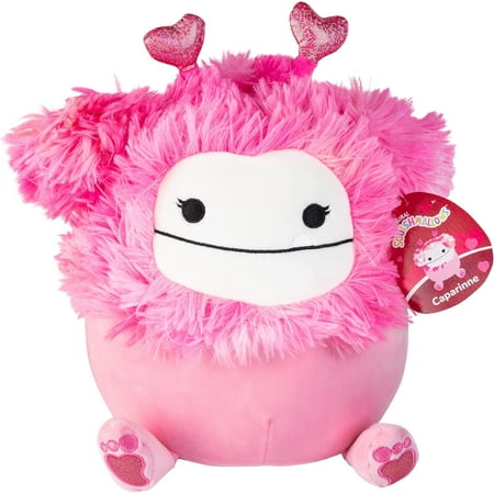 Squishmallows Original 10-Inch Caparinne The Pink Bigfoot - Official Jazwares Plush - Collectible Soft & Squishy Big Foot Stuffed Animal Toy - Add to Your Squad - Gift for Kids, Girls & Boys