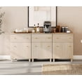 thumbnail image 2 of WAMPAT 3-in-1 Buffet Cabinets for Dining Room, 70.8" Kitchen Wood Sideboards with Drawers and Doors, Modern Coffee Bar Server Table with Adjustable Shelves for Living Room, Natural Oak, 2 of 7