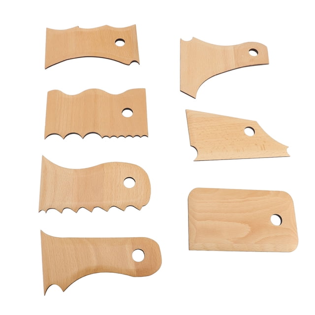 Moldeador De Pies De Cerámica, Herramientas Livianas Para Recortar Costillas De Cerámica, 7 Piezas, Formas Múltiples, Sin Deformación, Alta Eficiencia Para Artesanía De