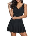 thumbnail image 1 of Maillots de Bain pour Femmes Contrôle du Ventre Maillot de Bain une Pièce Robe de Bain Noir Blanc TG, 1 of 7