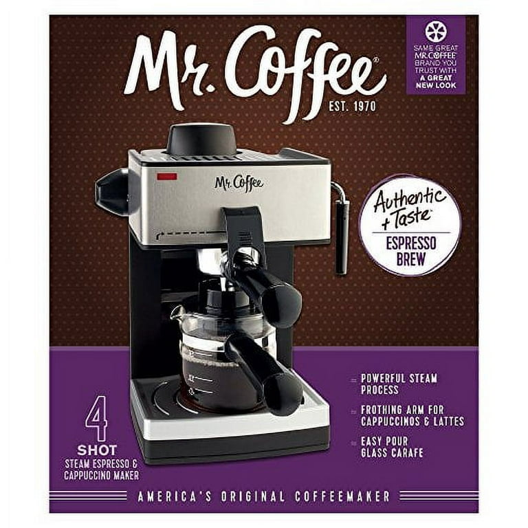 Mr. Coffee 4-Cup Steam Espresso System with Milk Frother: Home & Kitchen 